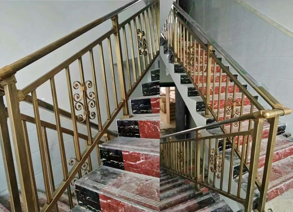 瀘州樓梯烤漆鐵藝欄杆